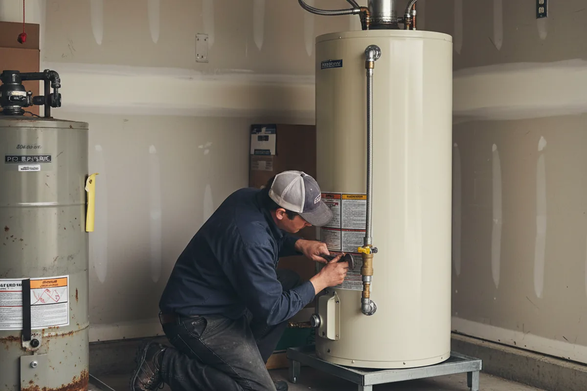 Water heater and shutoff valve replacement in Annville